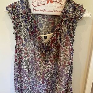Intermix sheer sleeveless floral blouse size P